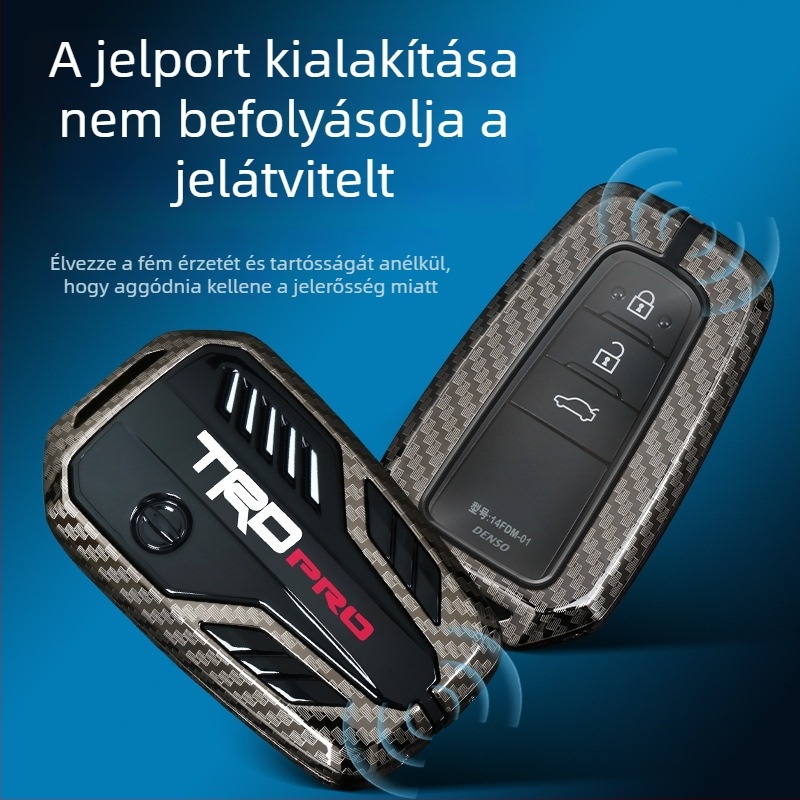 Toyota kulcstartó tok Camry, Prado, Levin, Highlander, RAV4, Sienna és Avalon modellhez — cinkötvözet