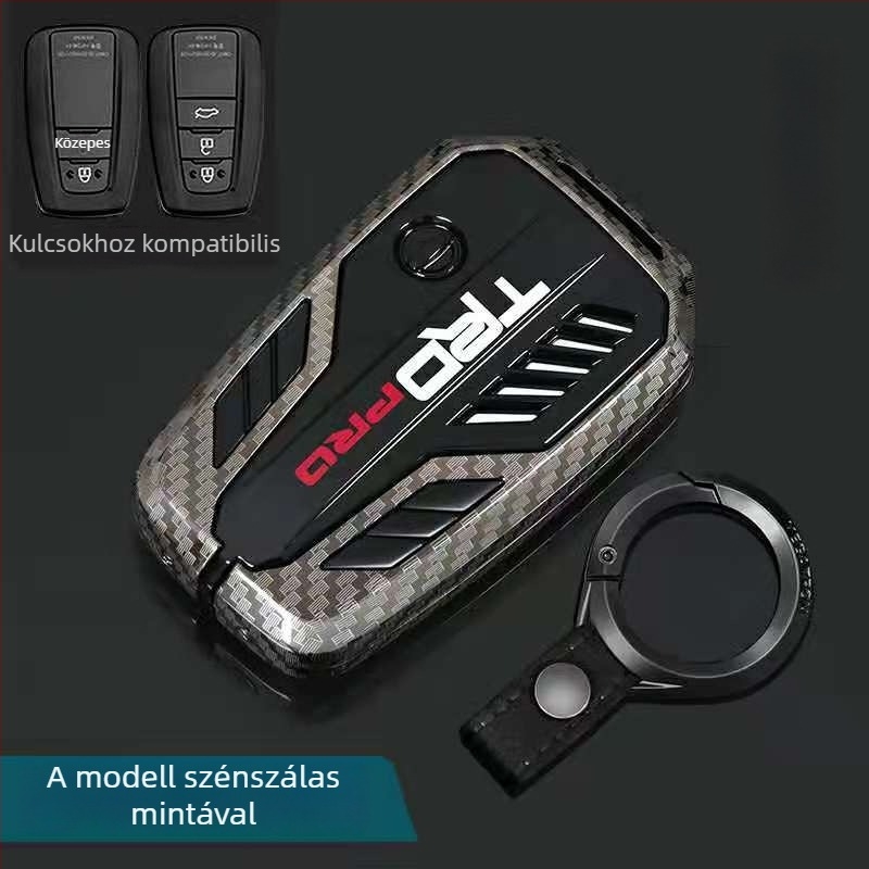 Toyota kulcstartó tok Camry, Prado, Levin, Highlander, RAV4, Sienna és Avalon modellhez — cinkötvözet
