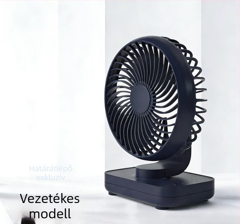 Asztali ventilátor fejforgással, kompakt USB-s mini ventilátor kollégiumi szobához, csendes működés, hosszú üzemidő