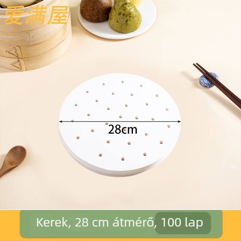 Szilikonolajos gőzölőpapír, nem tapad, élelmiszer-minőségű, 100 lap