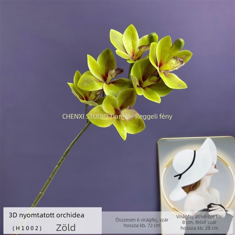Kiváló minőségű 3D-s Phalaenopsis orchidea művirág, nagy orchidea, élethű esküvői dekoráció
