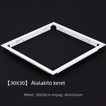 Integrált mennyezeti átalakító keret fürdőszobai LED világítással, 30x30 és 30x60 alumínium ötvözet keret kiegészítők