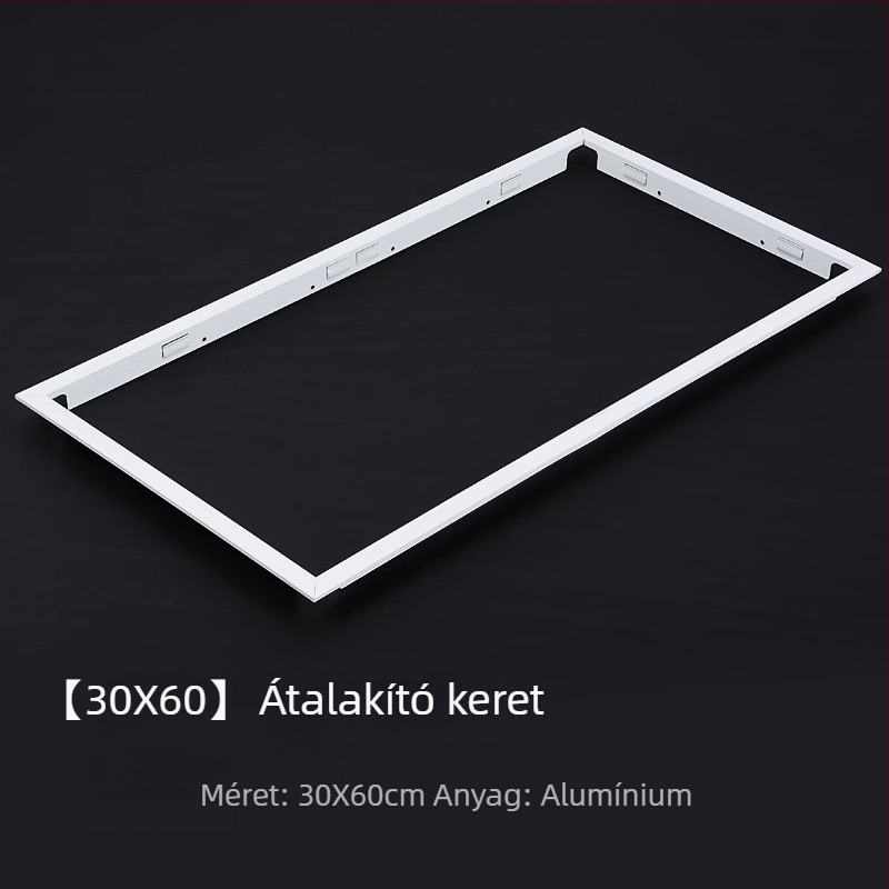Integrált mennyezeti átalakító keret fürdőszobai LED világítással, 30x30 és 30x60 alumínium ötvözet keret kiegészítők