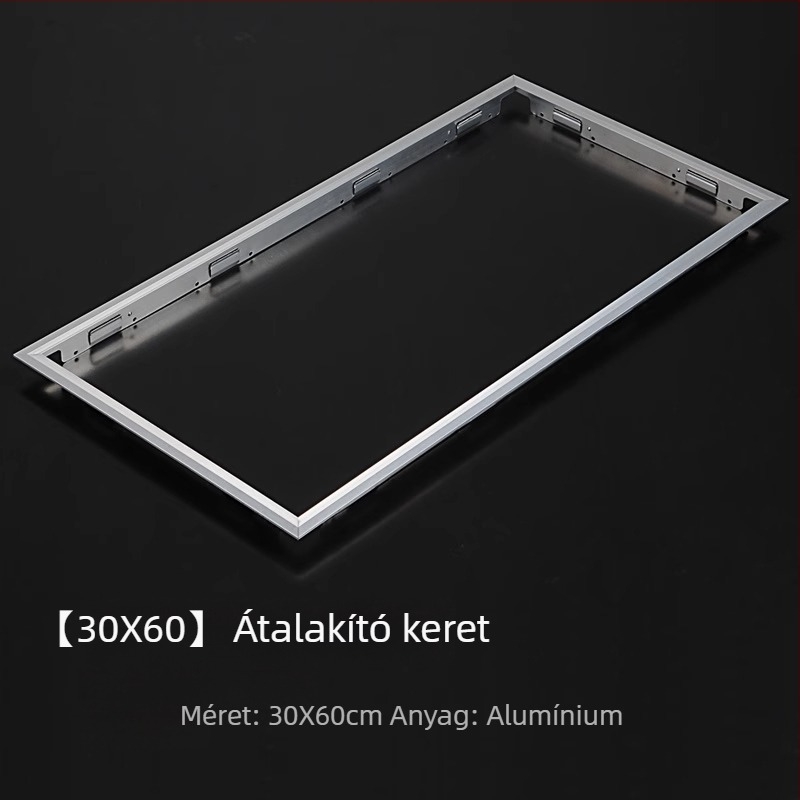 Integrált mennyezeti átalakító keret fürdőszobai LED világítással, 30x30 és 30x60 alumínium ötvözet keret kiegészítők
