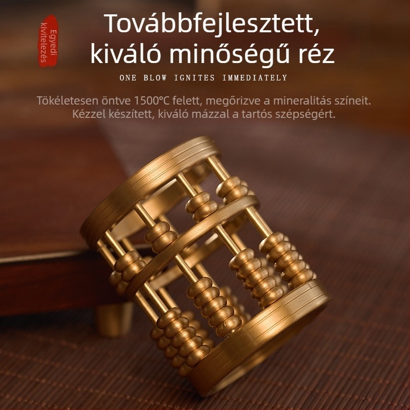 Dinghao sárgaréz abakusz tolltartó – kreatív irodai és otthoni dekoráció kínai stílusban