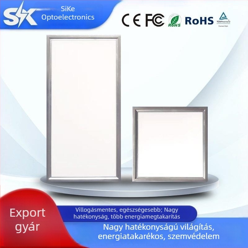 Konyhai LED panel lámpa 300×600, beépített mennyezeti panel világítás fürdőszobához, alumínium ház, nem dimmelhető