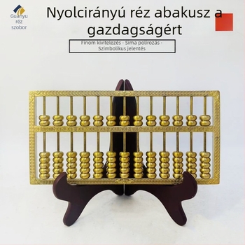 Csipkés szélű réz- és sárgaréz abakusz, dekoráció otthonra és irodába