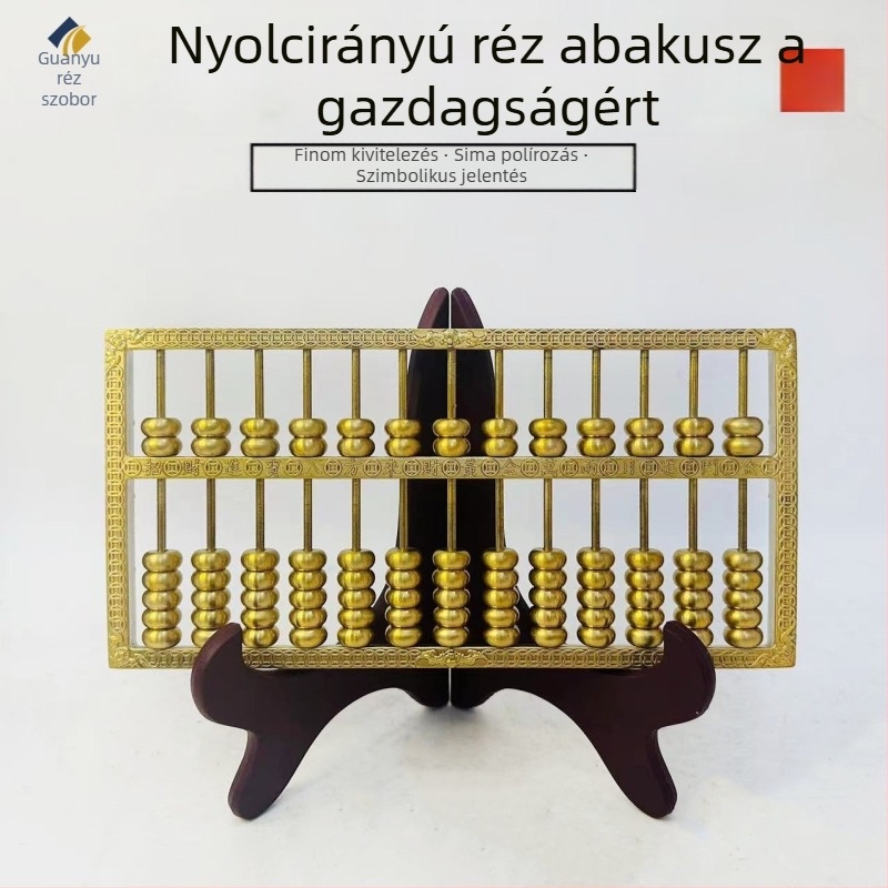 Csipkés szélű réz- és sárgaréz abakusz, dekoráció otthonra és irodába
