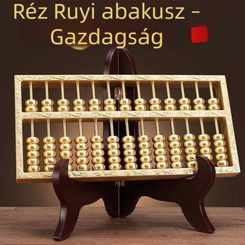 Sárgaréz abakusz – fémdísz nappaliba és irodába