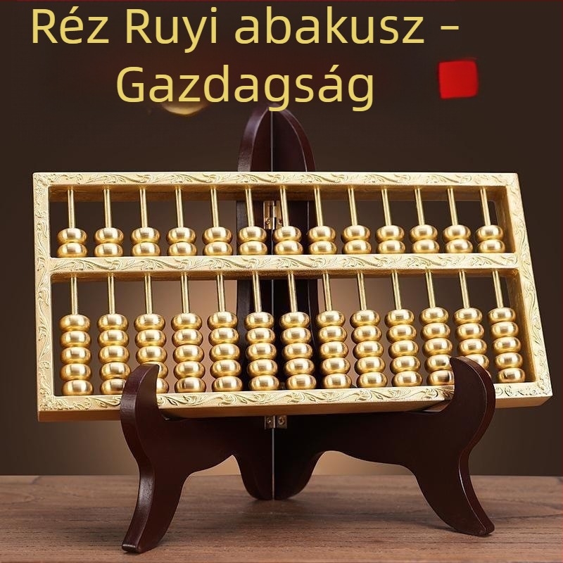 Sárgaréz abakusz – fémdísz nappaliba és irodába
