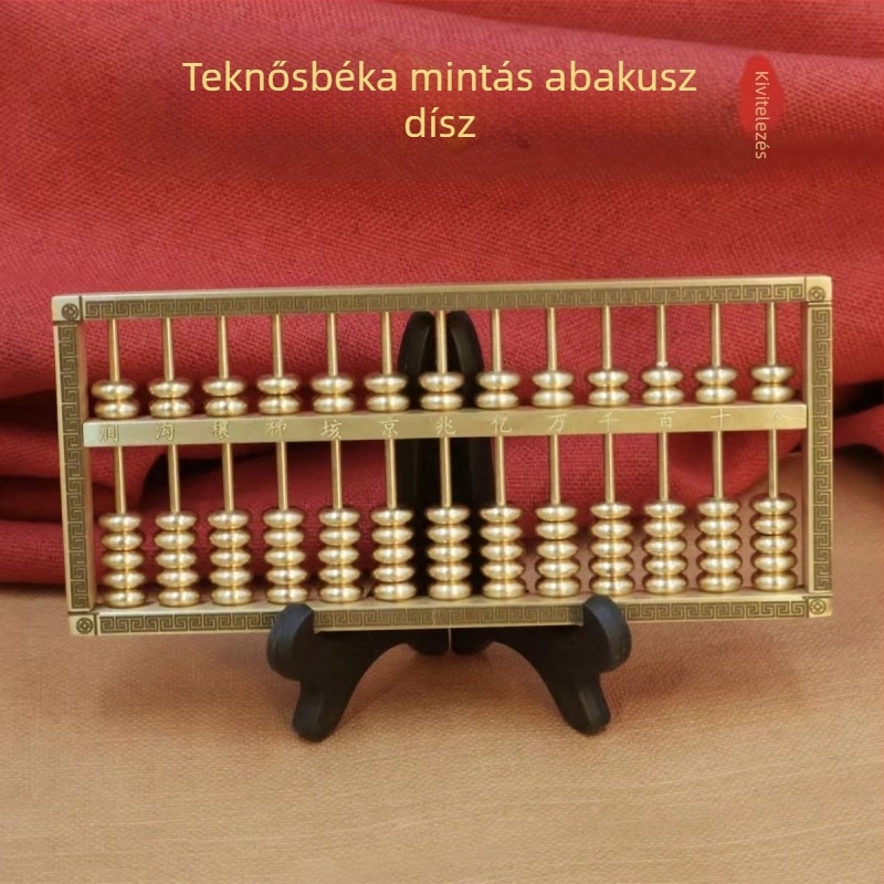 Sárgaréz abakusz – fémdísz nappaliba és irodába
