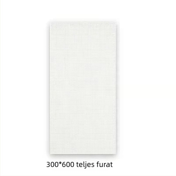 600x600 alumínium mennyezetpanel perforált mikrolyukakkal, integrált mennyezethez, irodák, iskolák és gyárak számára