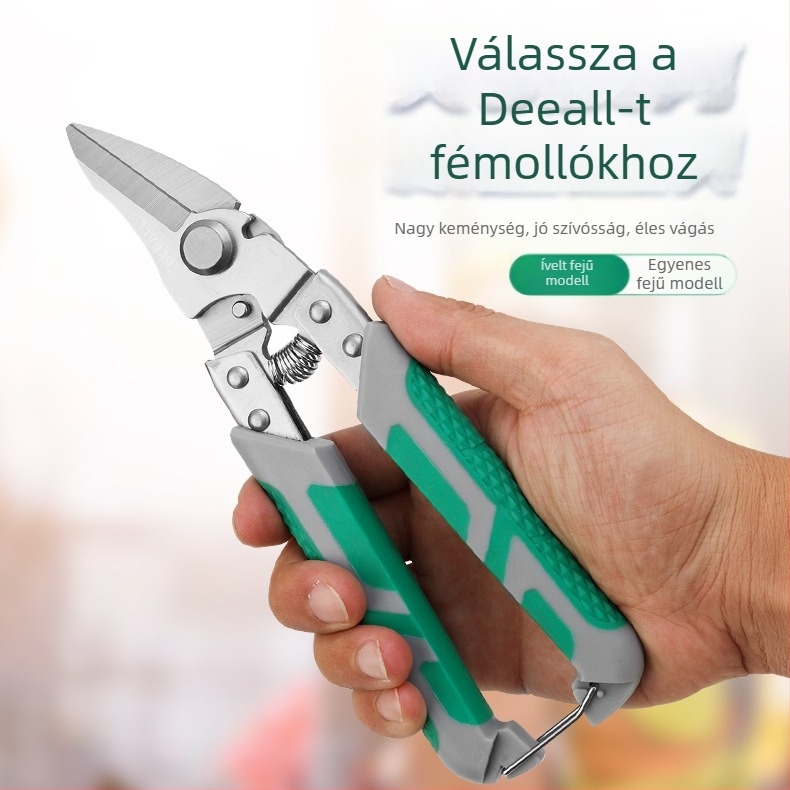 Deeall Többfunkciós villanyszerelő olló – kábelekhez, fémlapokhoz, kábelcsatornákhoz és integrált mennyezeti vágófunkcióval