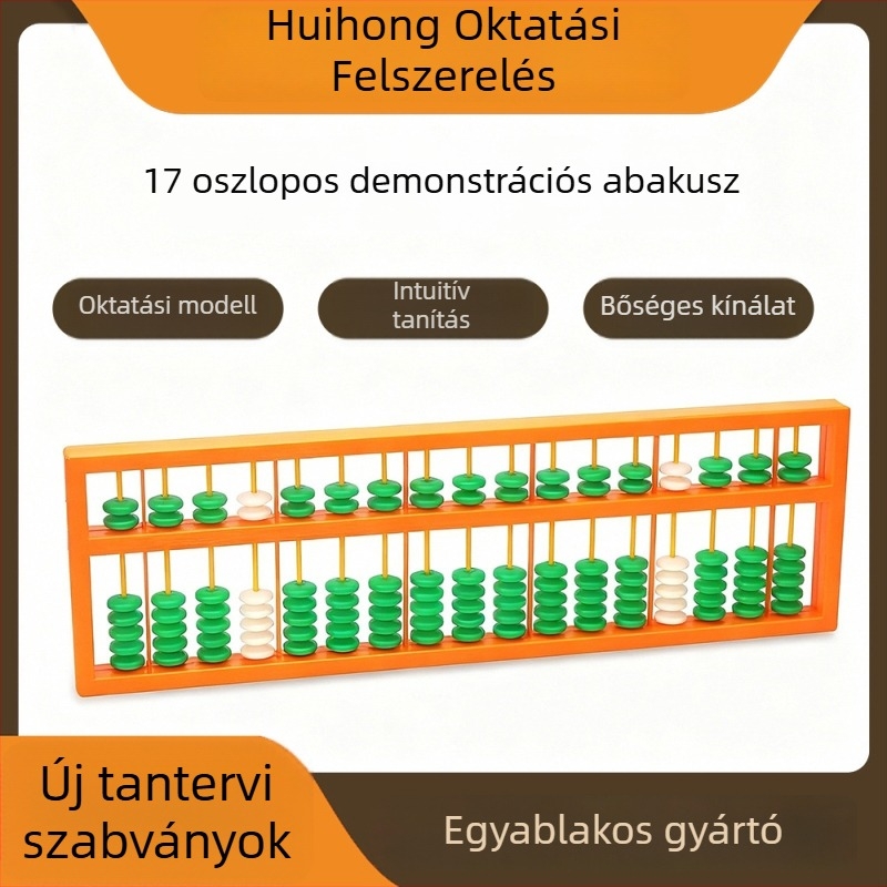 Deju oktatási abakusz matematikai bemutatóhoz, 5- és 7-bogyós kivitel, 17 szintű modell, iskolai oktatási segédeszköz