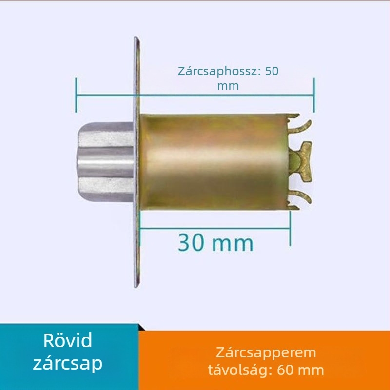 Gömb alakú zárnyelv és tartozékok belső fa ajtókhoz, gömb zár mag