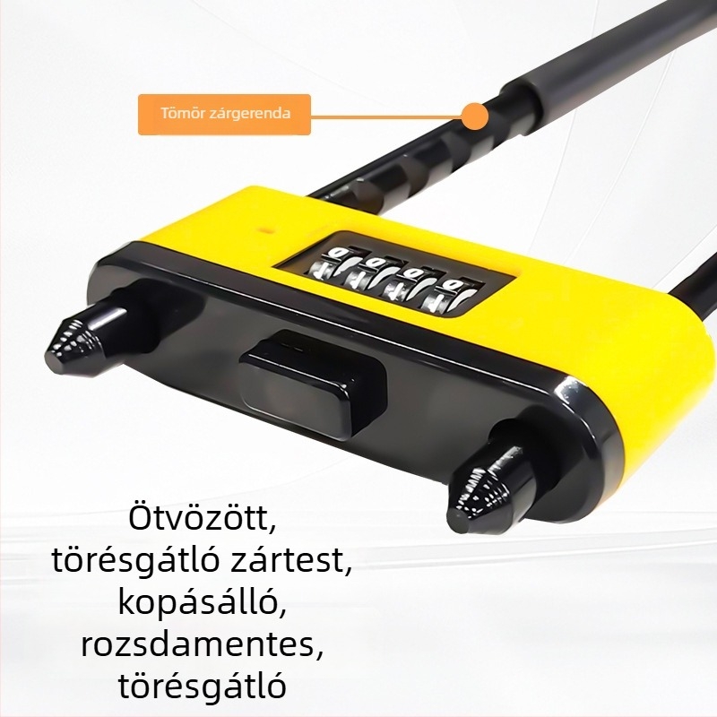 U-alakú kombinációs zár üvegezett ajtókhoz, lopás elleni zár boltok és irodák számára