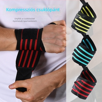 Külső sportokhoz készült csuklótámasz – edzéshez és súlyemeléshez használt kompressziós szalag, ficam elleni védelem