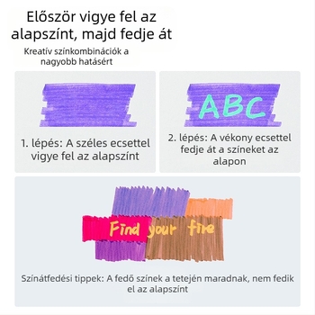 Kétoldalas, rétegezett színű fluoreszkáló jelölő toll szemvédővel, diákoknak, nagy kapacitás, gyors száradás