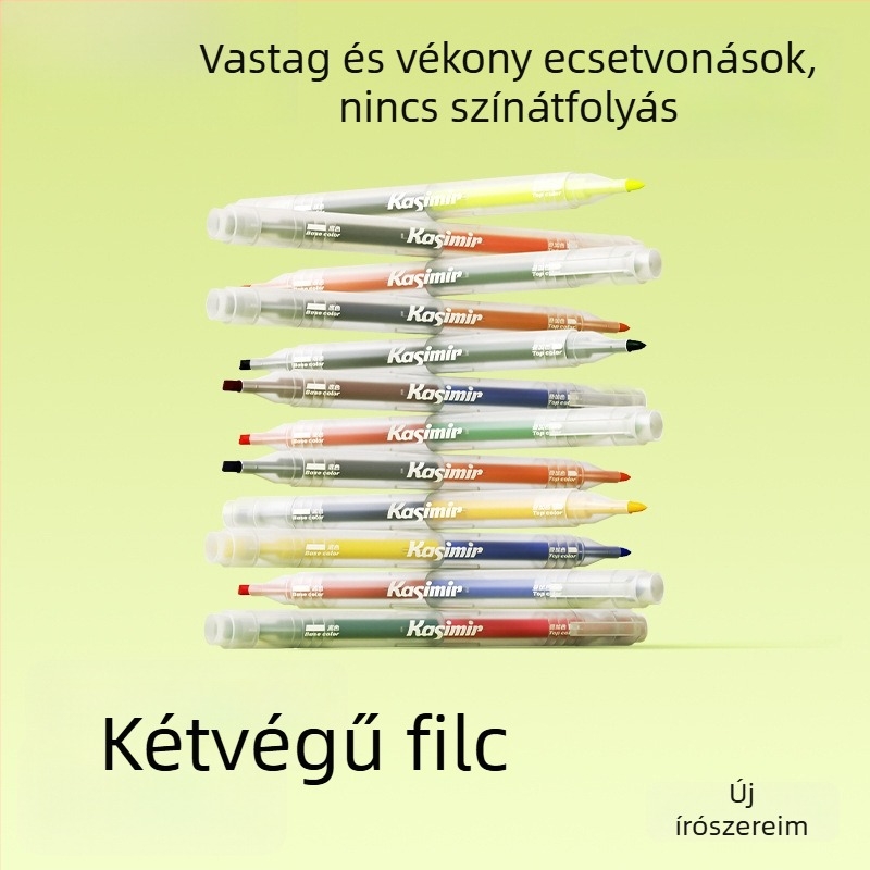 Kétoldalas, rétegezett színű fluoreszkáló jelölő toll szemvédővel, diákoknak, nagy kapacitás, gyors száradás