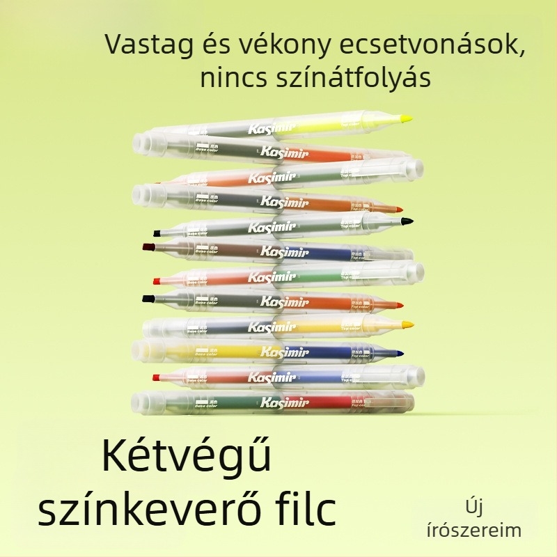 Kétoldalas, rétegezett színű fluoreszkáló jelölő toll szemvédővel, diákoknak, nagy kapacitás, gyors száradás
