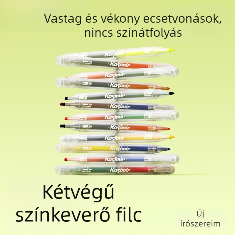 Kétoldalas, rétegezett színű fluoreszkáló jelölő toll szemvédővel, diákoknak, nagy kapacitás, gyors száradás