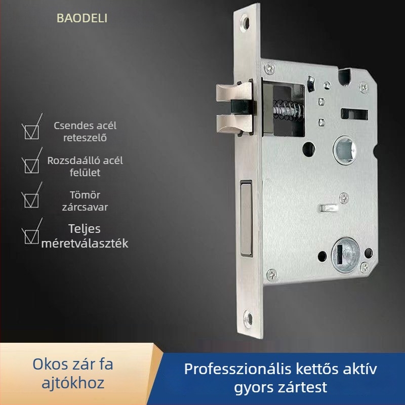 Fa ajtóhoz készült okos zártest, ujjlenyomatos és mortise mechanizmus