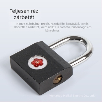 Plum Blossom vasból készült lakat, vízszintes nyitású, fiókzár, fürdőszobai zár HK01