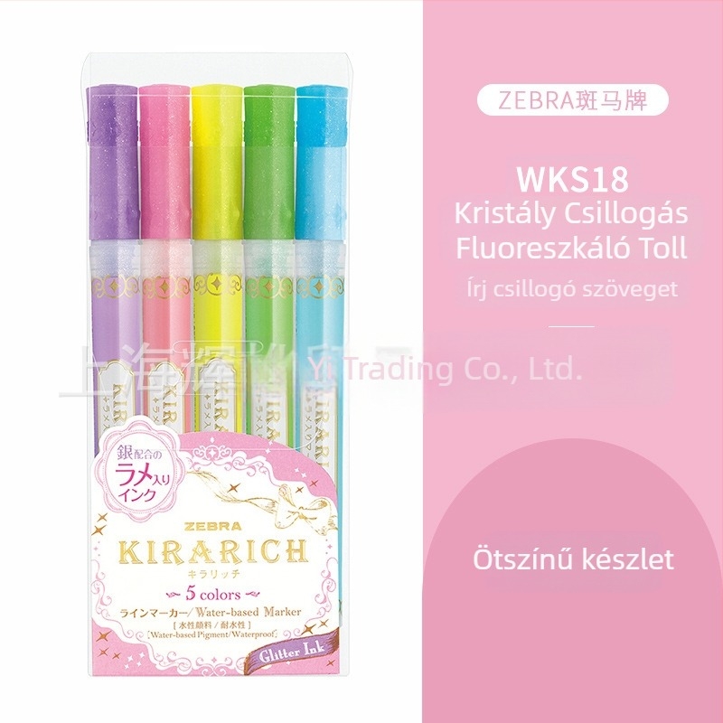 ZEBRA WKS18 fluoreszkáló toll – gyöngyházfényű, csillagos ég Kirarich csillogó szín
