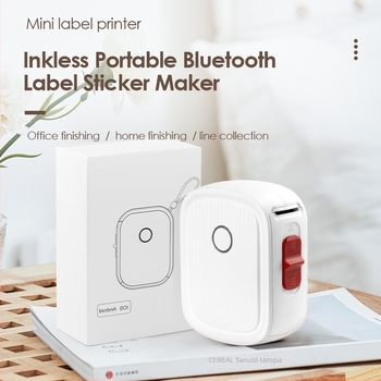 Pro Hordozható Bluetooth hőnyomtató 12,7 mm-es címkékhez, vezeték nélküli vonalkód nyomtatás, kompatibil mobiltelefonokkal