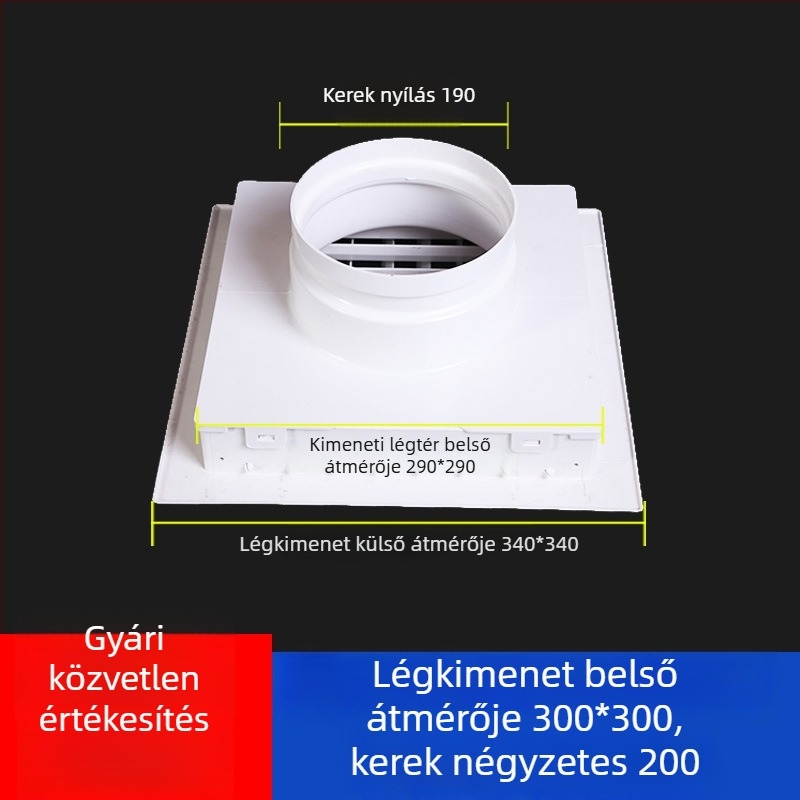 ABS kétszintes lamellás légkiárató, négyszögletes-kerekre alakítható rács központi klímához
