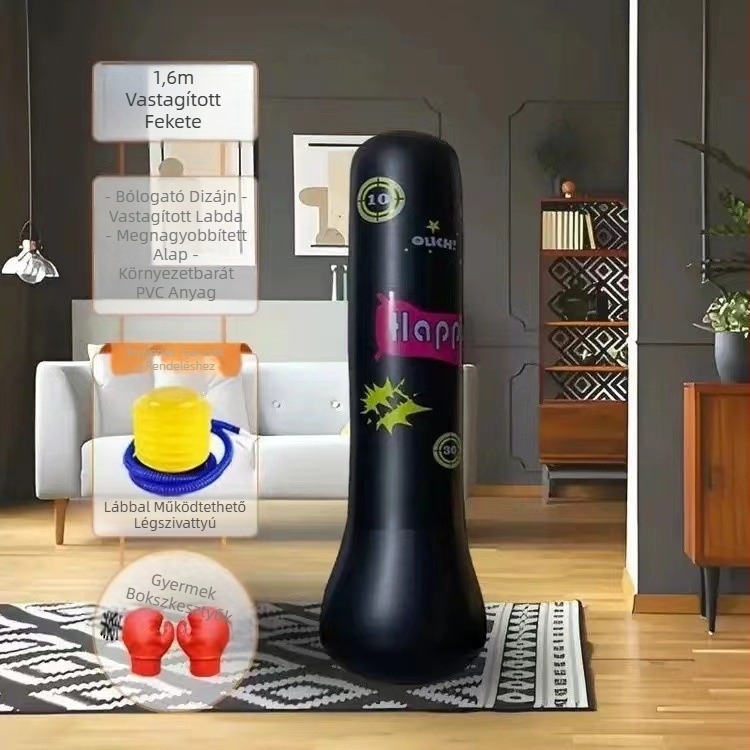 Gyerekeknek szóló felfújható álló bokszzsák edzéshez