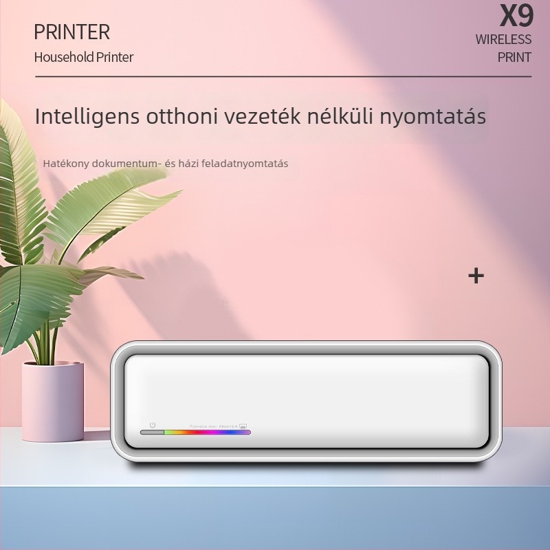 Kompakt A4 termikus nyomtató Bluetooth-tal címkékhez és fényképekhez, tintamentes nyomtatás