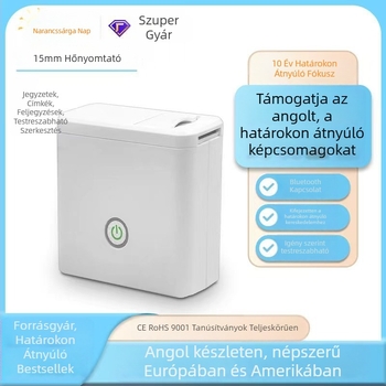 Hordozható Bluetooth címke-nyomtató, mini méretű, otthoni használatra