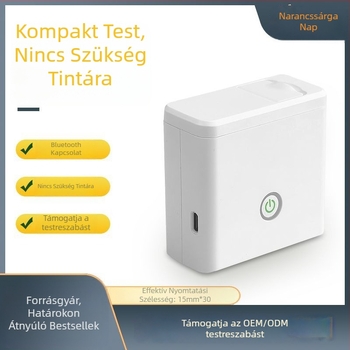 Hordozható Bluetooth címke-nyomtató, mini méretű, otthoni használatra