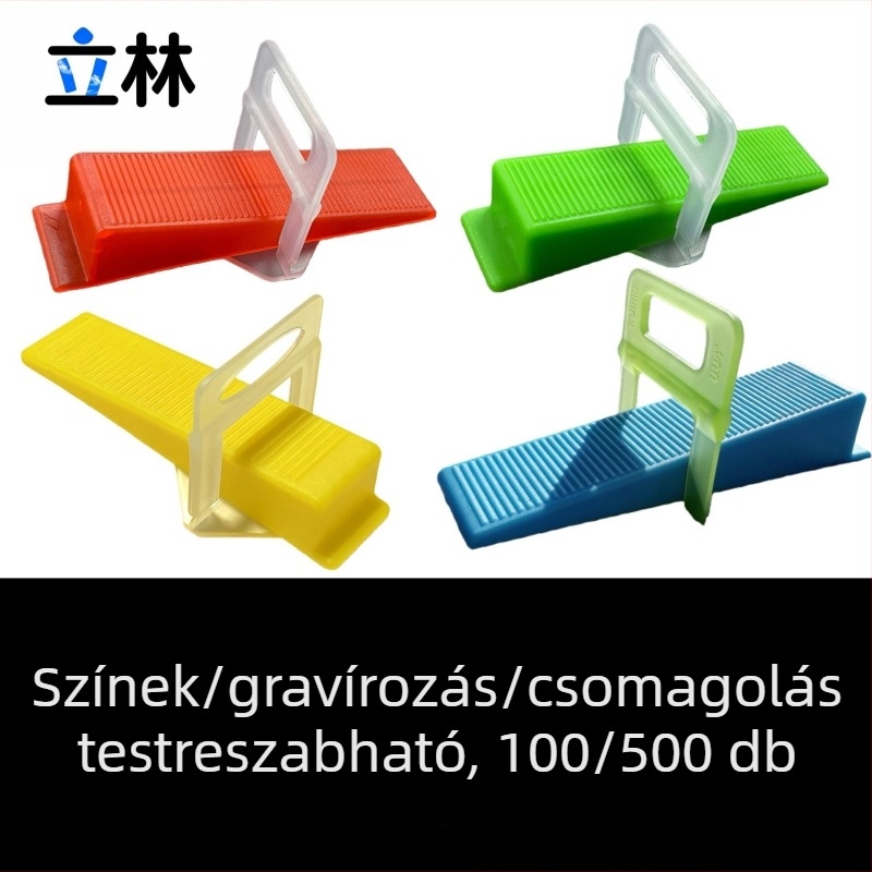 Személyre szabott csempe szintezők gravírozási lehetőséggel, színes csomagolással és alapbetétekkel — kiváló minőségű szintezők
