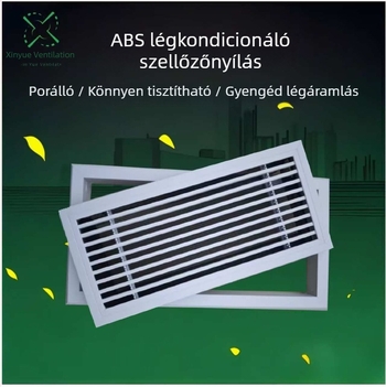 ABS műanyag-vas ötvözetű központi klímaberendezés légáramlat-nyílás, ultra-széles keskeny lamellák, lineáris láthatatlan keret előre beépítve