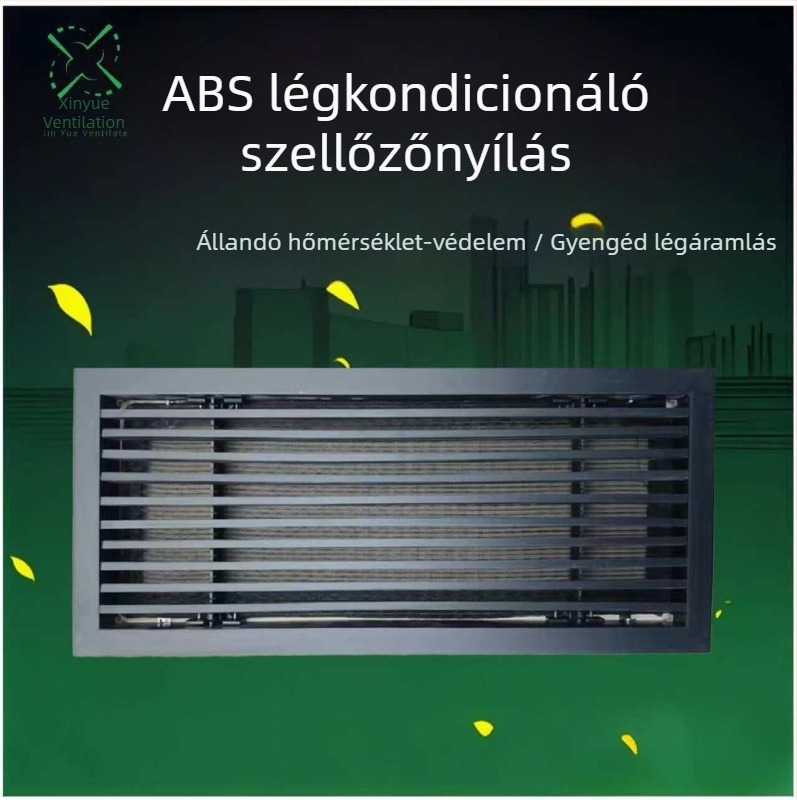 ABS műanyag-vas ötvözetű központi klímaberendezés légáramlat-nyílás, ultra-széles keskeny lamellák, lineáris láthatatlan keret előre beépítve