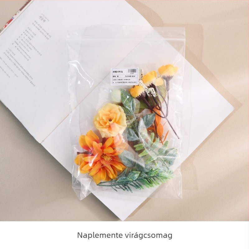 DIY selyem virágkészlet — Rosa, Hydrangea, Peonia; falidekorhoz, kalapdíszhez és ajándékdoboz díszítéséhez