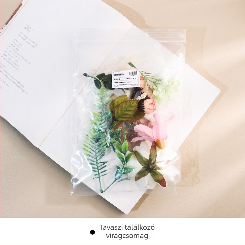 DIY selyem virágkészlet — Rosa, Hydrangea, Peonia; falidekorhoz, kalapdíszhez és ajándékdoboz díszítéséhez
