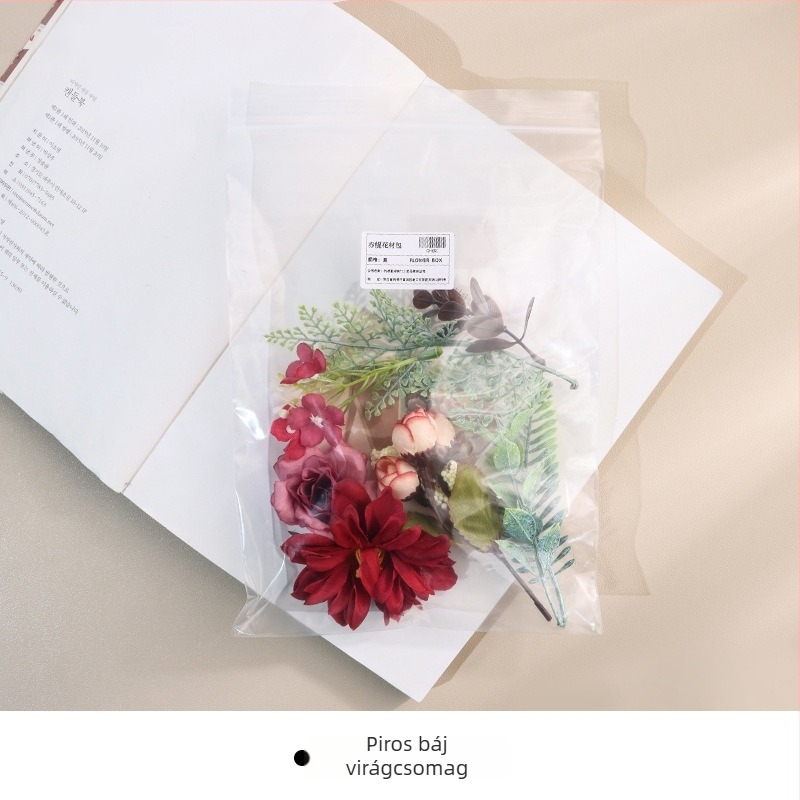 DIY selyem virágkészlet — Rosa, Hydrangea, Peonia; falidekorhoz, kalapdíszhez és ajándékdoboz díszítéséhez
