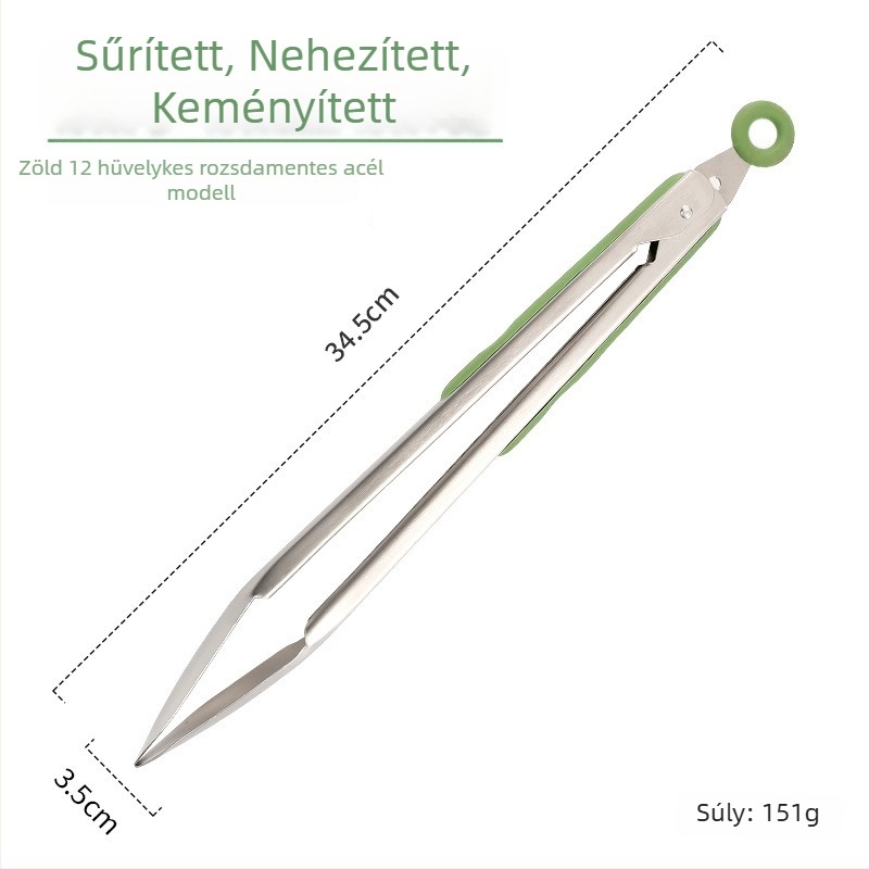 430 rozsdamentes acél szilikon élelmiszerklip, grill- és steak-klip, konyhai eszköz