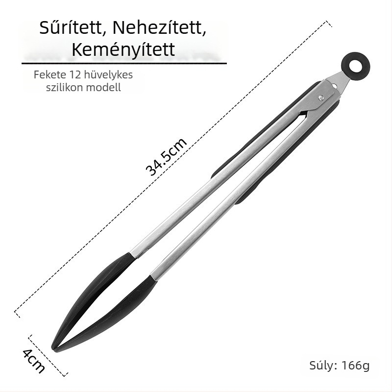 430 rozsdamentes acél szilikon élelmiszerklip, grill- és steak-klip, konyhai eszköz