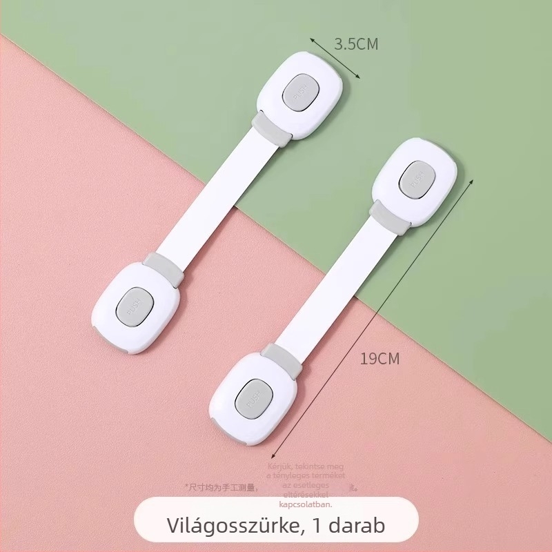 Gyermekbiztonsági zár fiókokhoz és ajtókhoz — megakadályozza a nyitást és a csípődést