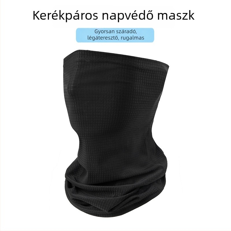 Nyári napvédő maszk kerékpározáshoz és kültéri sportokhoz, lélegző ice silk nyakkendő
