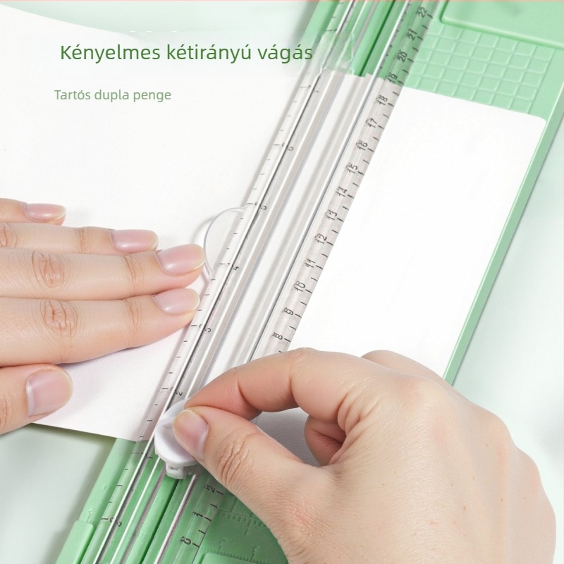 Kétirányú papírvágó A4-es méretű fotópapírhoz, kézi működtetés, hordozható, diák verzió