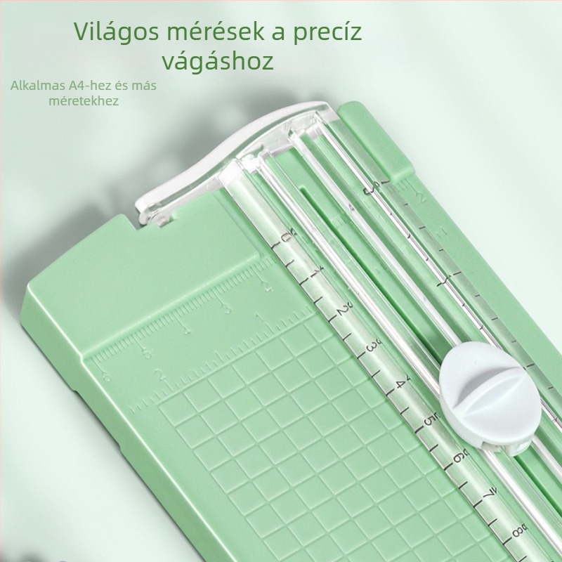 Kétirányú papírvágó A4-es méretű fotópapírhoz, kézi működtetés, hordozható, diák verzió