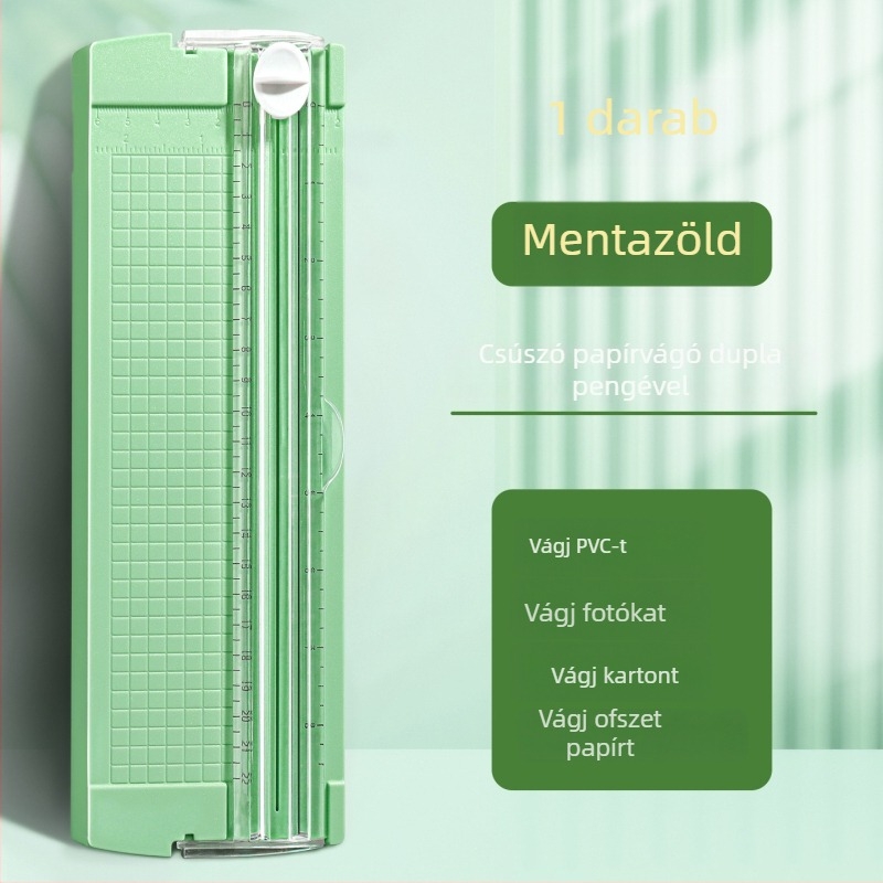 Kétirányú papírvágó A4-es méretű fotópapírhoz, kézi működtetés, hordozható, diák verzió