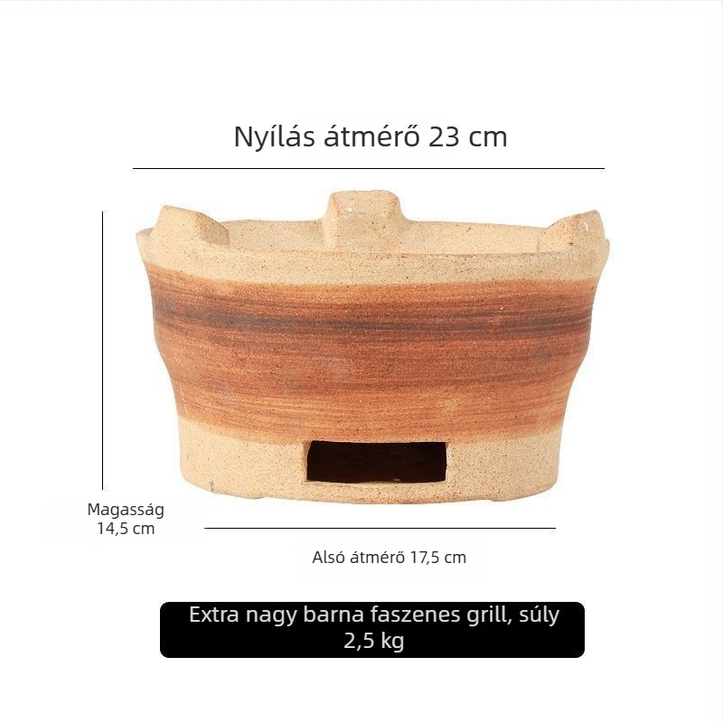 Kerámia faszenes tűzhely készlet kültéri főzéshez — grill és forró fazék, tea főzés a tűzhely körül
