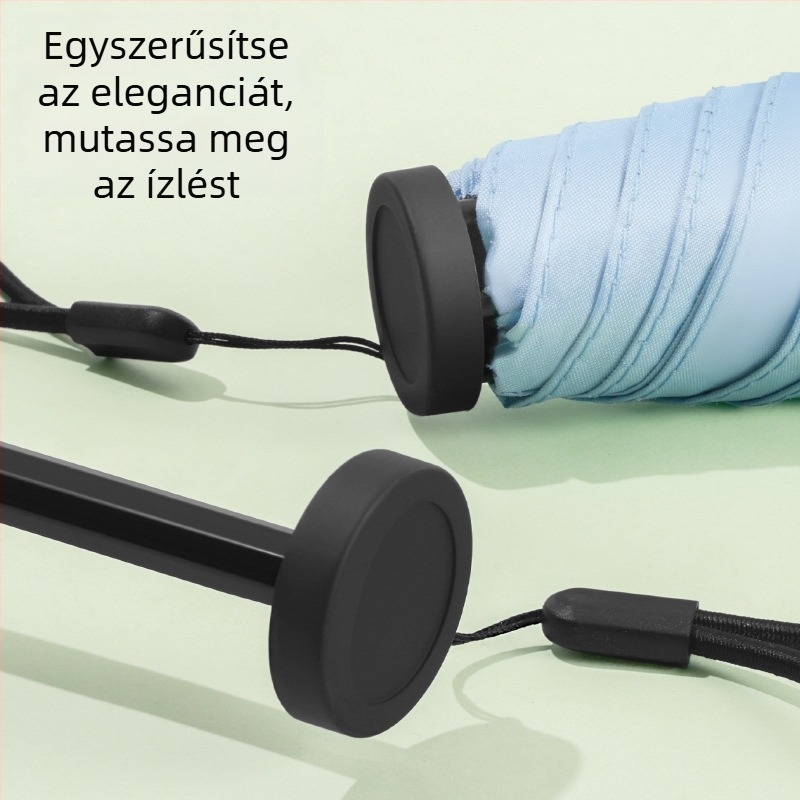 Ultra könnyű háromrészes esernyő UV-védelemmel, szélálló, logóval ellátott reklámesernyő, kompakt