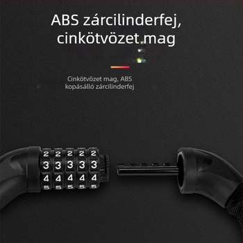 Ötjegyű láncos zár vast mangán acél lánccal kerékpárokhoz és motorkerékpárokhoz
